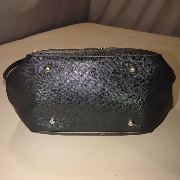 London Fog Black Handbag Tote Bag Crossbody Strap Multiple Compartments Medium - Picture 5 of 14